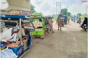 ई-चालान के माध्यम से दस हजार रूपया लगा जुर्माना