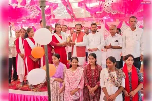 सेवा संकल्प अभियान राष्ट्र के संग रंगोली प्रतियोगिता आयोजित