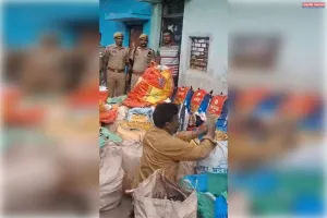 नैनी में अवैध पटाखा फैक्ट्री पर छापा: 5 लाख का विस्फोटक माल बरामद