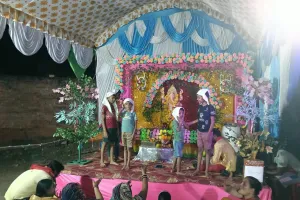 ऐहार के वार्ड नंबर चार में विराजे गणपति बप्पा, सुबह-शाम हो रही आरती