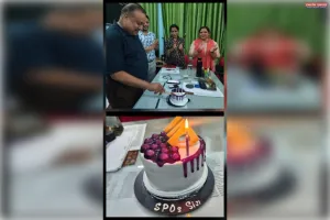 नियमों को दरकिनार कर डाक अधीक्षक ने  कार्यालय में  मनाया अपना जन्मदिन , मामला ने पकड़ा तूल