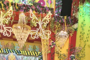 अंबेडकर चौराहे पर मां जगदंबिका की महाआरती में उमड़ा श्रद्धालुओं का सैलाब