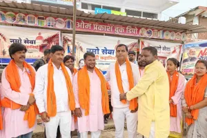 बिस्कोहर में नमो सेवा गाथा  का नुक्कड़ नाटक