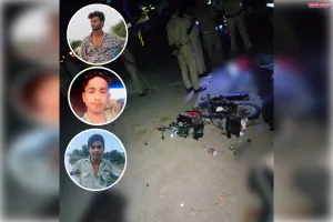 सिद्धार्थनगर में दुर्गा पूजा देखकर लौट रहे 3 युवकों की अज्ञात वाहन की ठोकर से दर्दनाक मौत