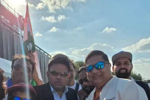 एशियन गेम में आईसीसी के चेयरपर्सन जय शाह का चीफ प्रोटोकोल ऑफीसर पेरिका सुरेश ने किया जोरदार स्वागत