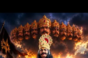 पुरसेनी की रामलीला में शुभम शुक्ल के रावण रूप ने खींचा दर्शकों का ध्यान