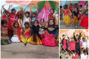 फ्लावर वैली पीपुल स्कूल में डांडिया उत्सव 
