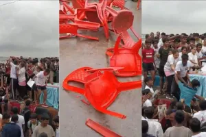 रन फॉर यूनिटी मैराथन में हंगामा, पुरस्कार वितरण के दौरान तोड़फोड़
