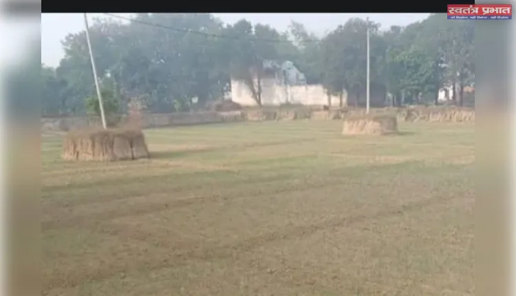 बिधनू थाना क्षेत्र के शम्भुआ में चारागाह भूमि पर अवैध खनन