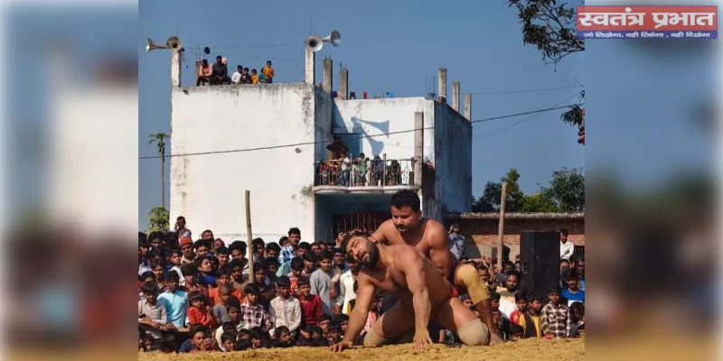 नेपाल के  थापा  पहलवान ने पंजाब के विक्की पहलवान को दिखाया आसमान