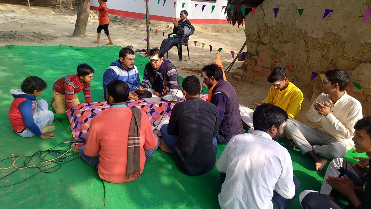 अयोध्या आयोजन अयोध्या श्री राम मंदिर के प्राण प्रतिष्ठा के दौरान शिवकाली जागरण समिति भारत द्वारा किया गया सुन्दर कांड का आयोजन एवं आरती 