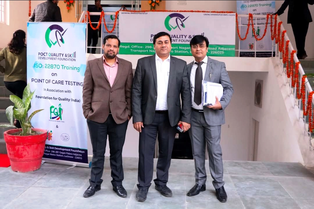 Abhay Agarwal Director POCT Services and Heidelco Medicore With Manoj Kuriyal Husband of Sangeeta Kuriyal