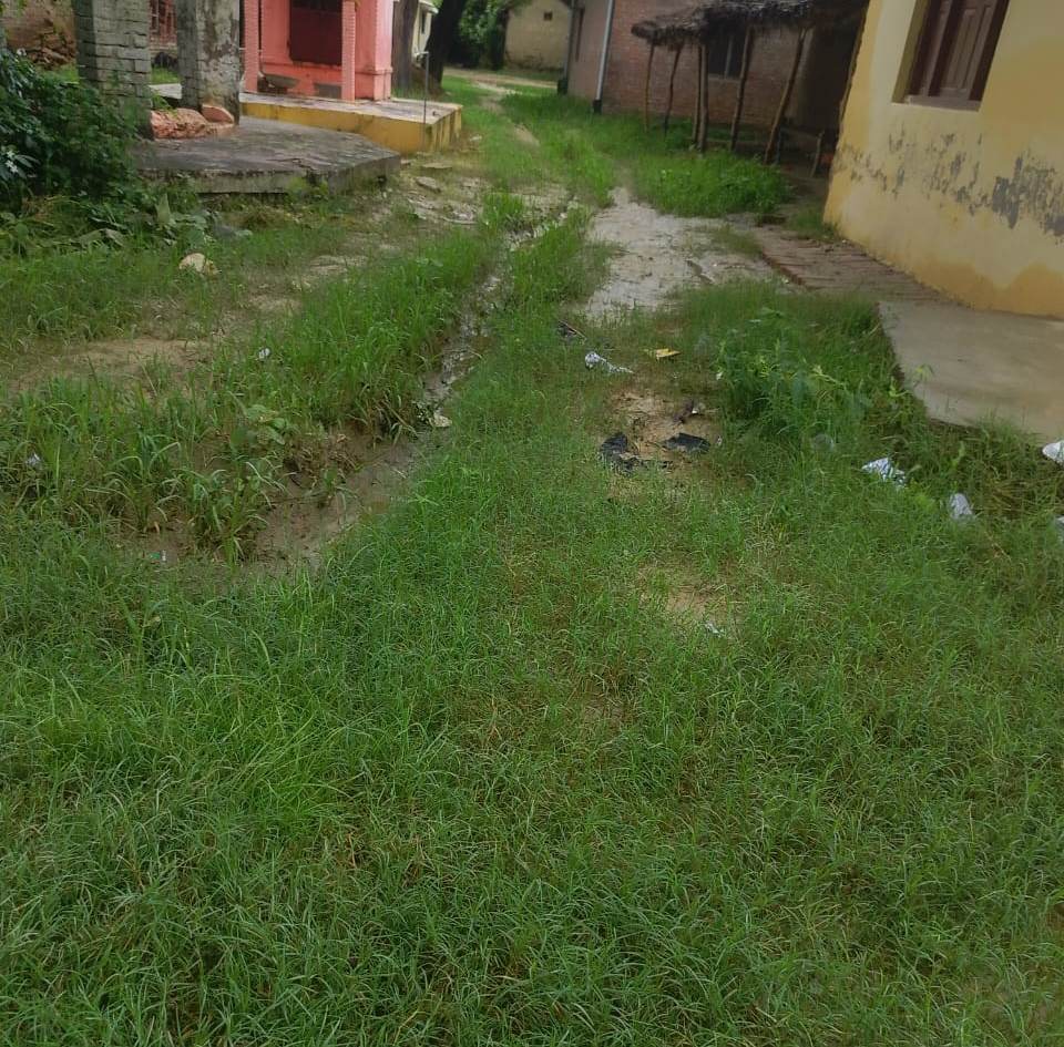 सड़क के किनारे बनी नालियों की हालत भी चिंताजनक है। कुछ नालियां पूरी तरह टूटकर बिखर चुकी हैं,